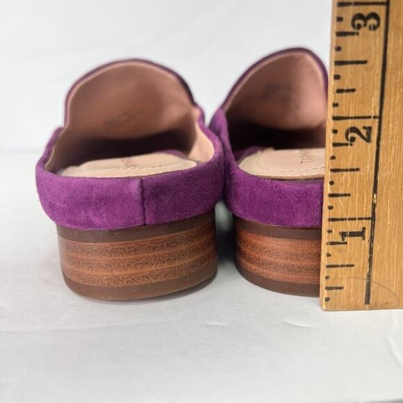 Taryn Rose Shoe Women 6.5B Blythe Mules Silky Violet Suede Leather - Picture 6 of 12